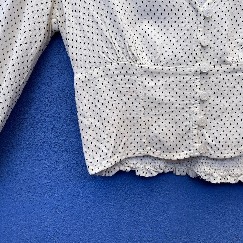 Heart Hips Polka Dot Romantic Cropped Top - Picture 5 of 6